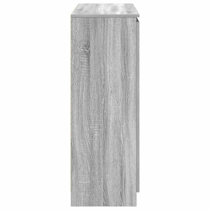 skænk med skuffer 100,5x35x98,5cm konstrueret træ grå sonoma-eg