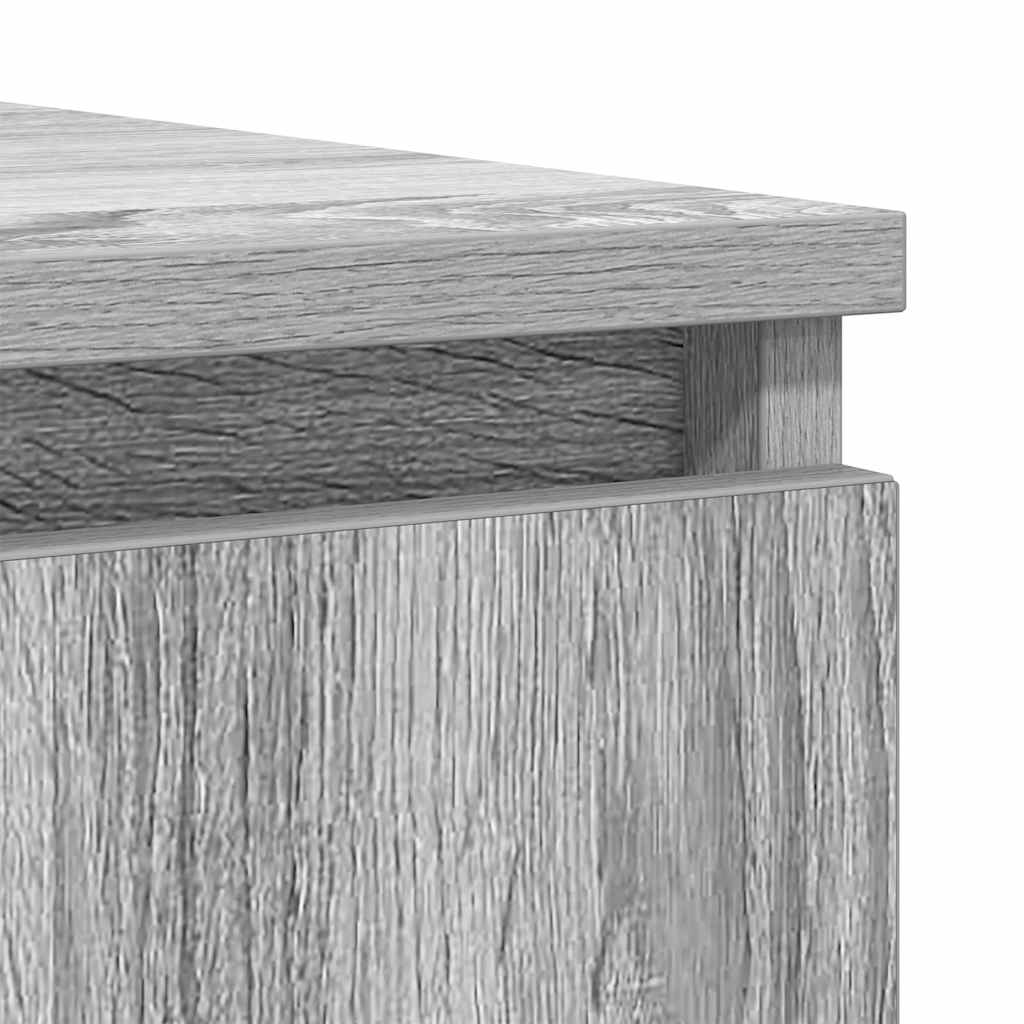 skænk med skuffer 100,5x35x98,5cm konstrueret træ grå sonoma-eg