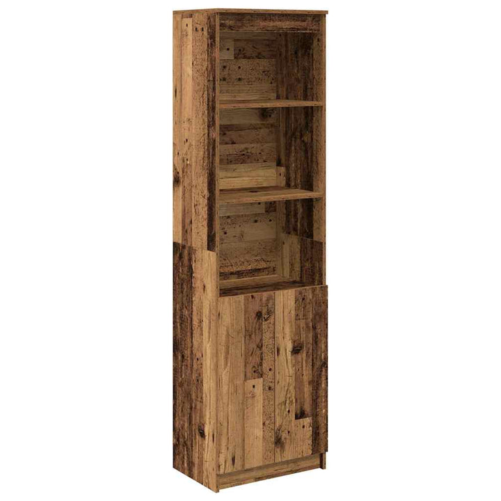 højskab 50x35x180 cm konstrueret træ gammelt træ-look