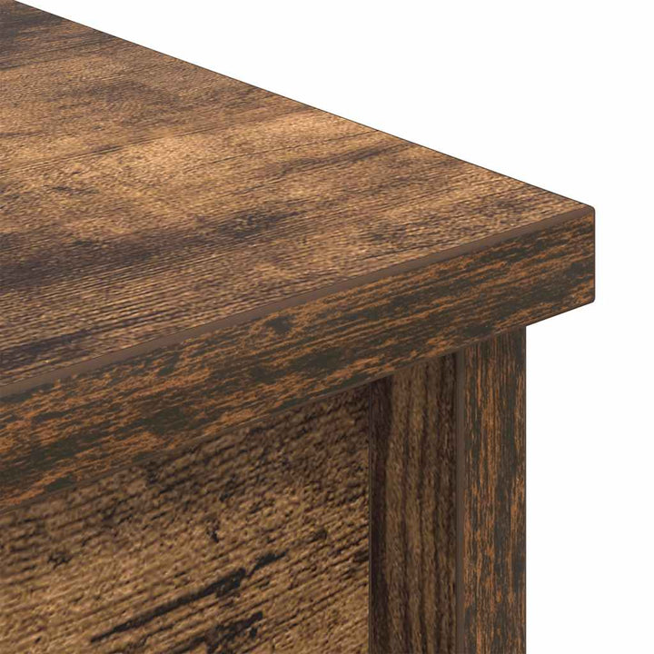 højskab 70x35x180 cm konstrueret træ røget egetræsfarve