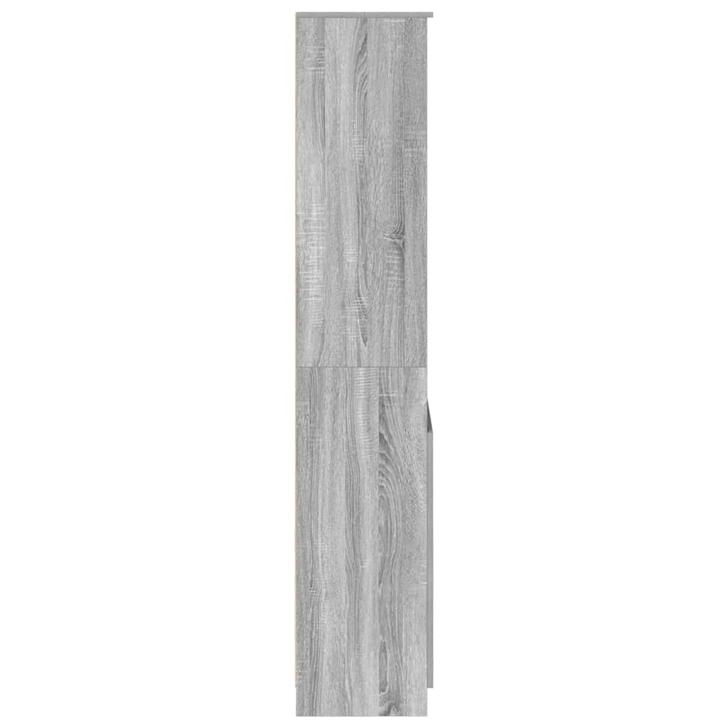 højskab 70x35x180 cm konstrueret træ grå sonoma-eg