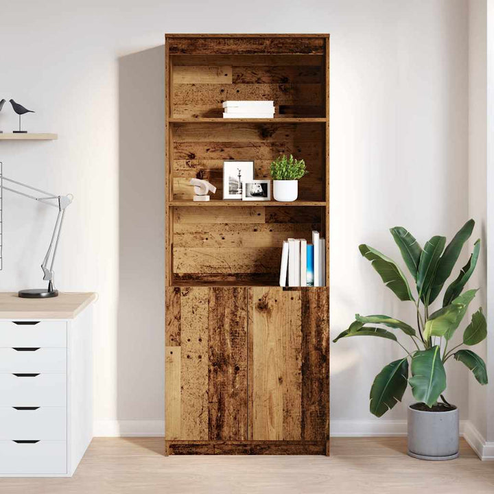 højskab 70x35x180 cm konstrueret træ gammelt træ-look