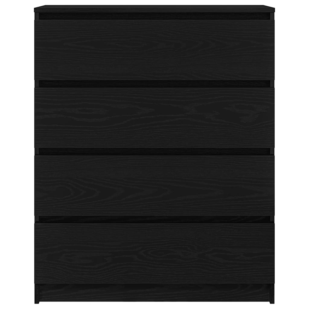skænk 80x35x99 cm konstrueret træ sort egetræsfarve