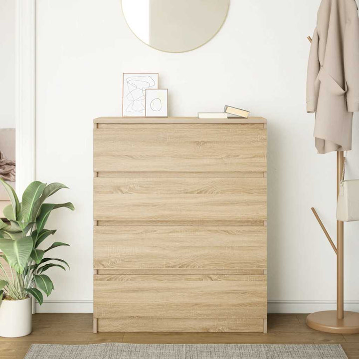 skænk 80x35x99 cm konstrueret træ sonoma-eg