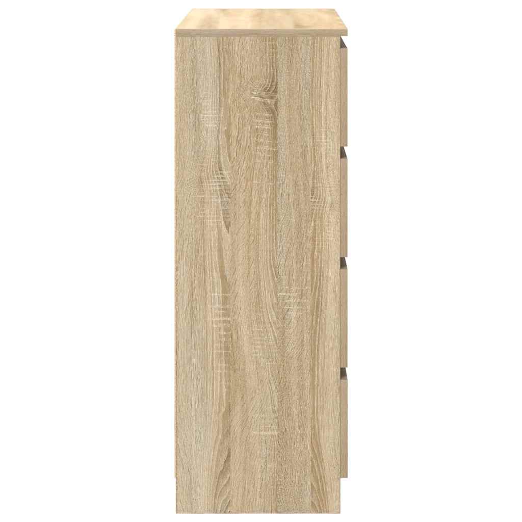 skænk 80x35x99 cm konstrueret træ sonoma-eg