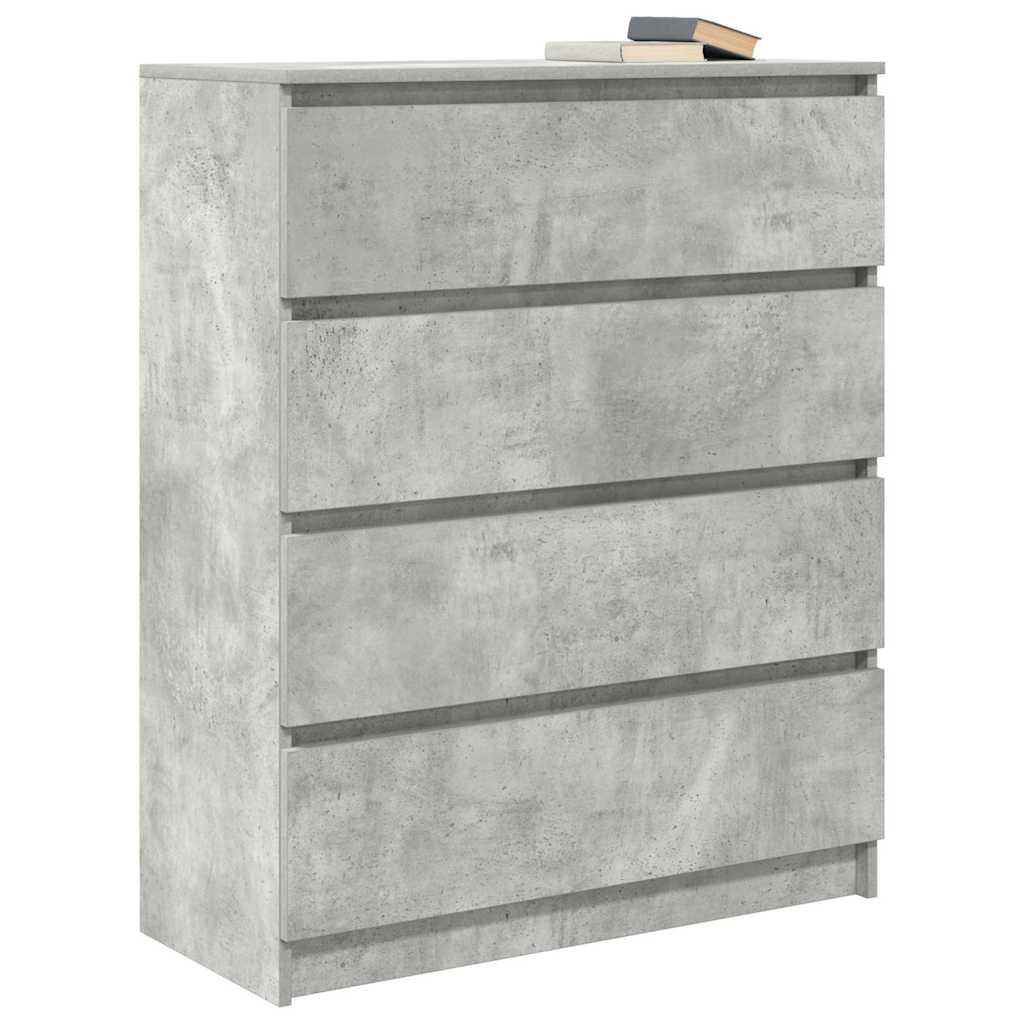 skænk 80x35x99 cm konstrueret træ betongrå