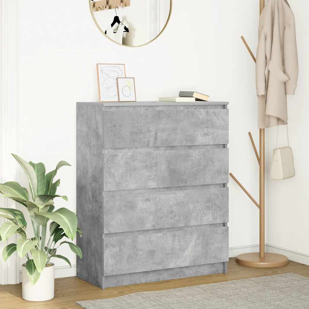 skænk 80x35x99 cm konstrueret træ betongrå