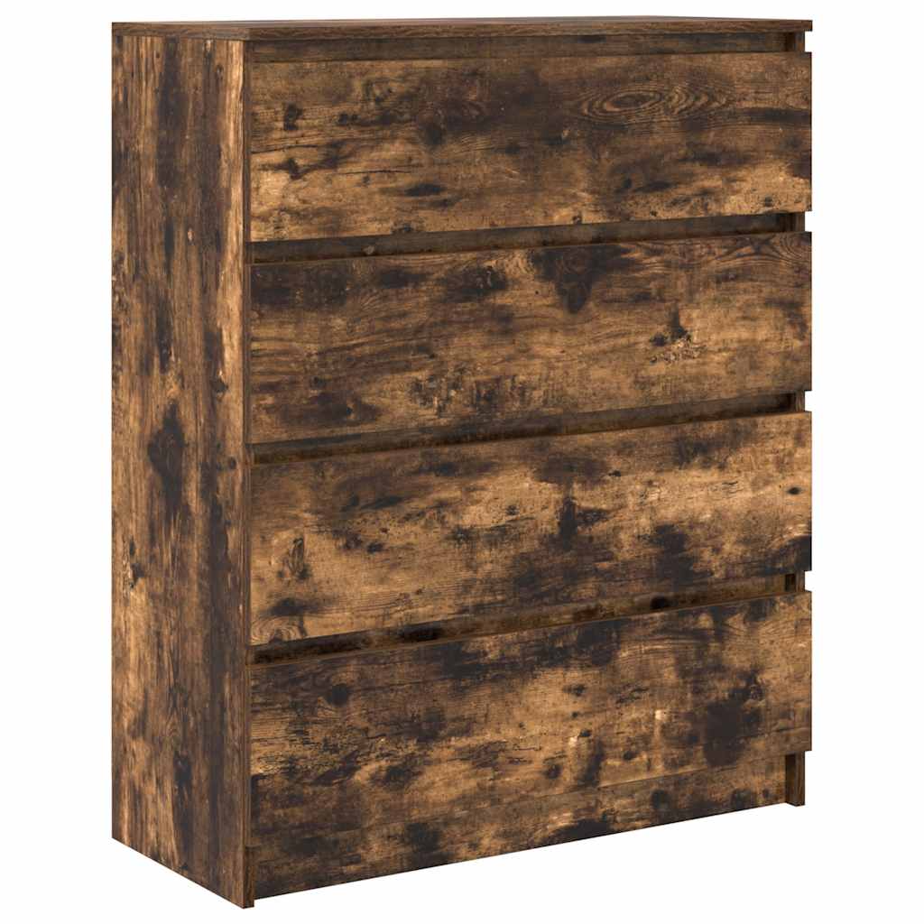 skænk 80x35x99 cm konstrueret træ røget egetræsfarve