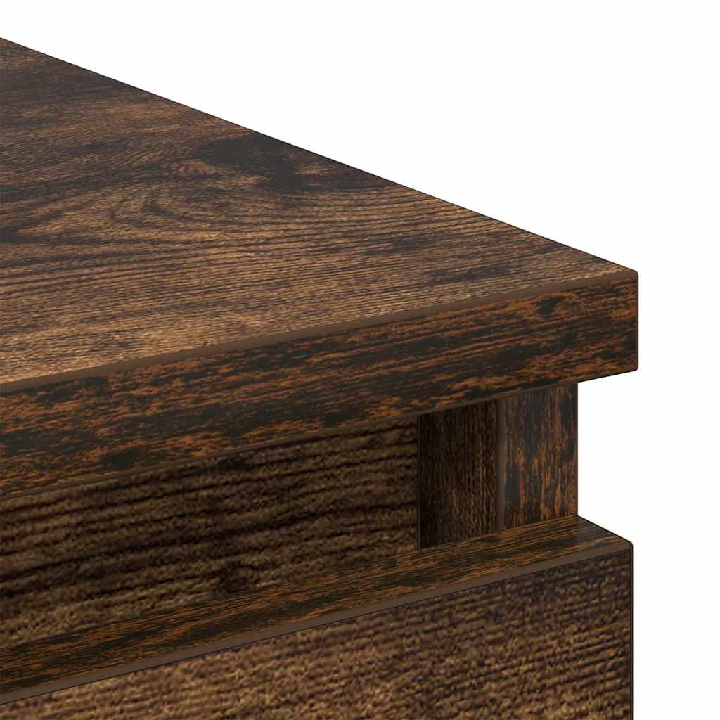 skænk 80x35x99 cm konstrueret træ røget egetræsfarve