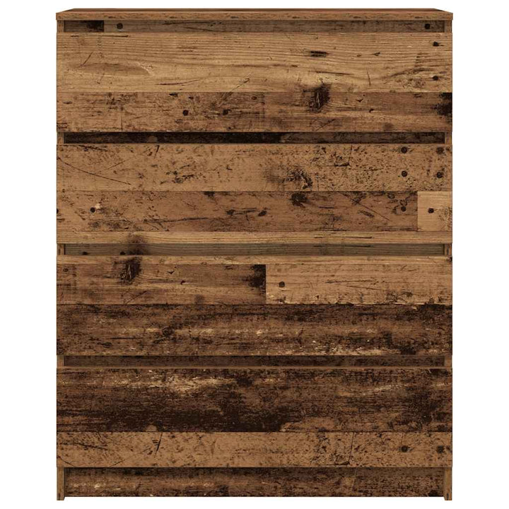 skænk 80x35x99 cm konstrueret træ antikt træ