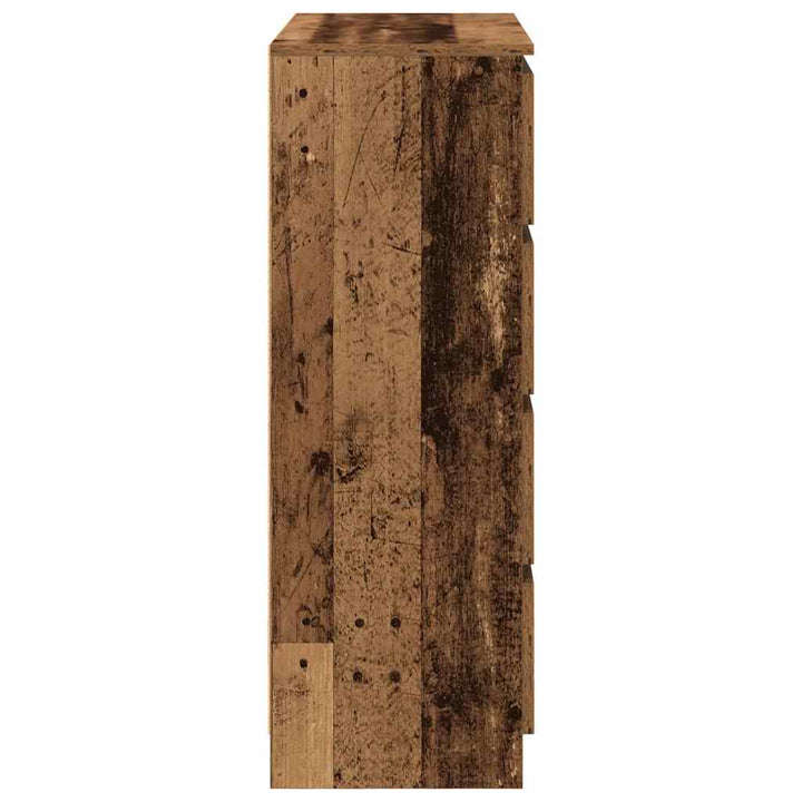 skænk 80x35x99 cm konstrueret træ antikt træ