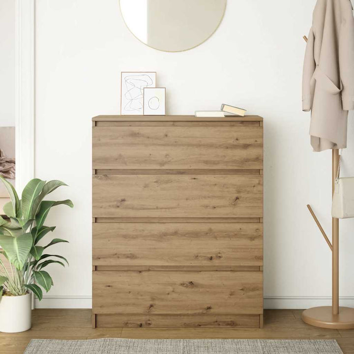 skænk 80x35x99 cm konstrueret træ kunsteg