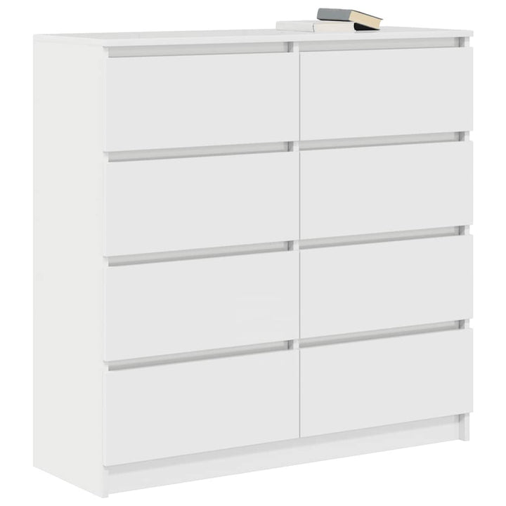 skænk 100x35x99 cm konstrueret træ hvid