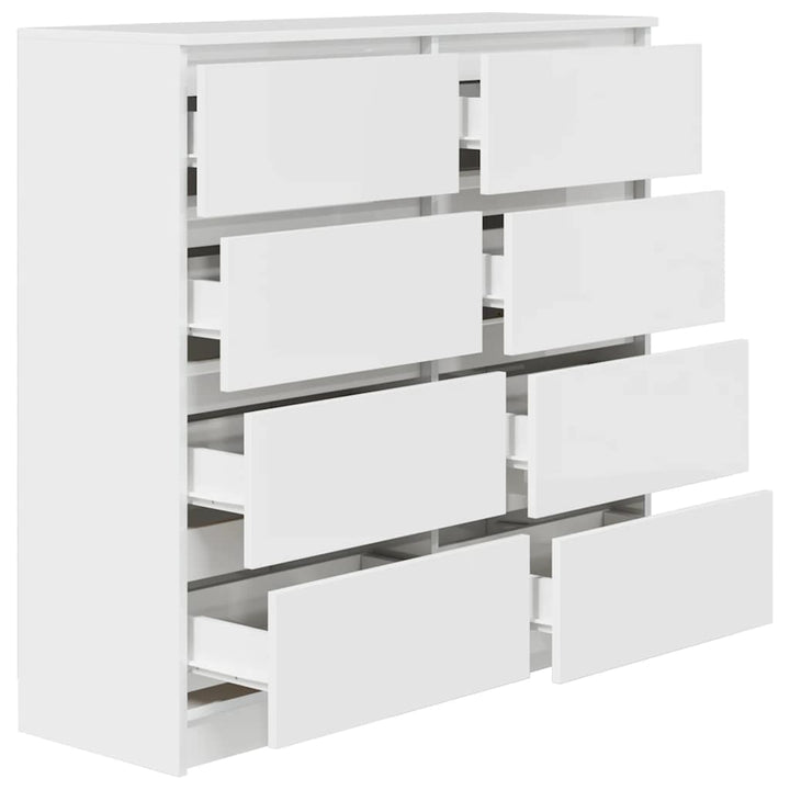 skænk 100x35x99 cm konstrueret træ hvid