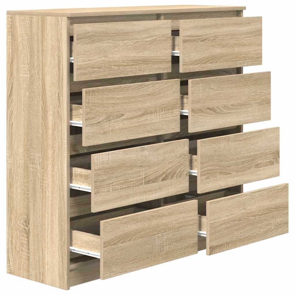 skænk 100x35x99 cm konstrueret træ sonoma-eg