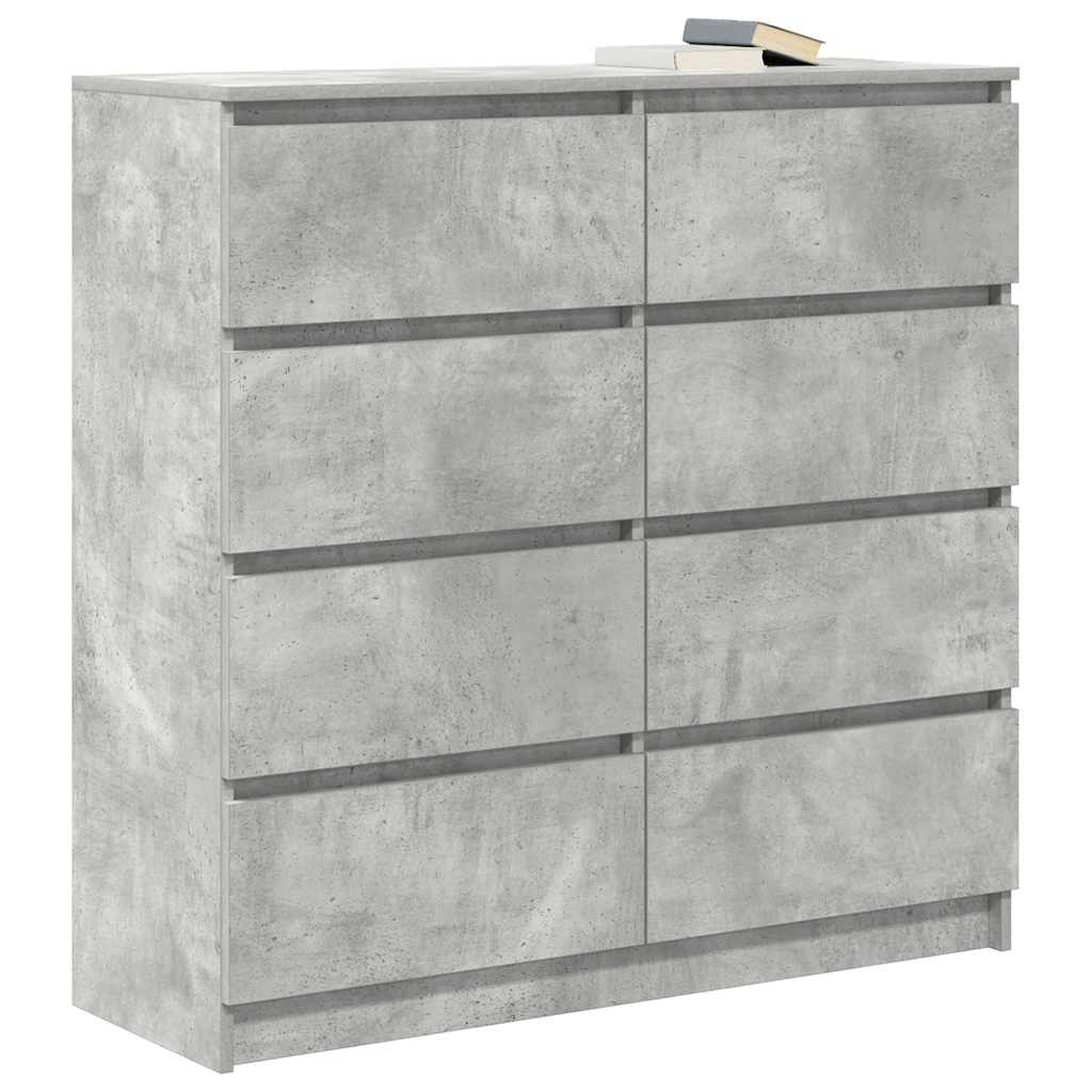 skænk 100x35x99 cm konstrueret træ betongrå