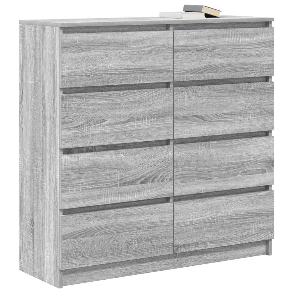 skænk 100x35x99 cm konstrueret træ grå sonoma-eg