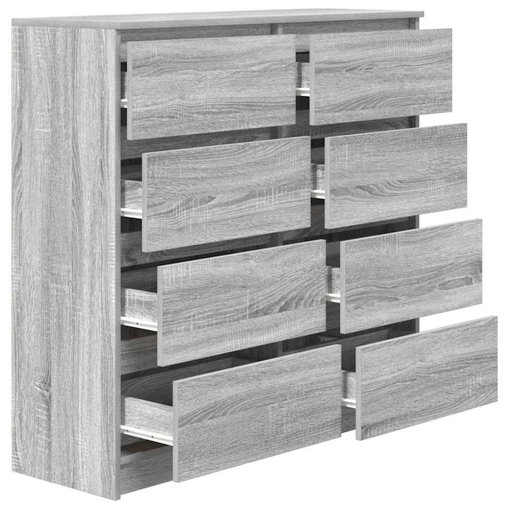 skænk 100x35x99 cm konstrueret træ grå sonoma-eg