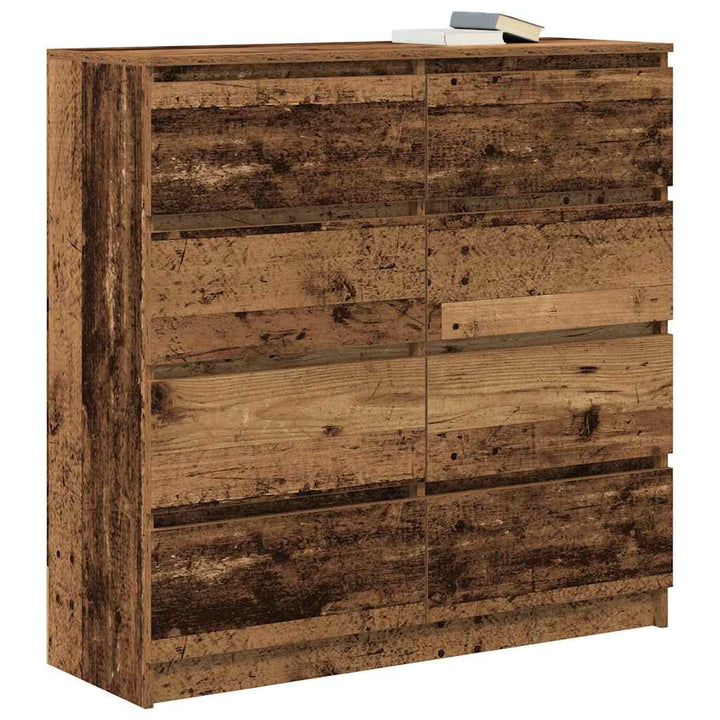 skænk 100x35x99 cm konstrueret træ antikt træ