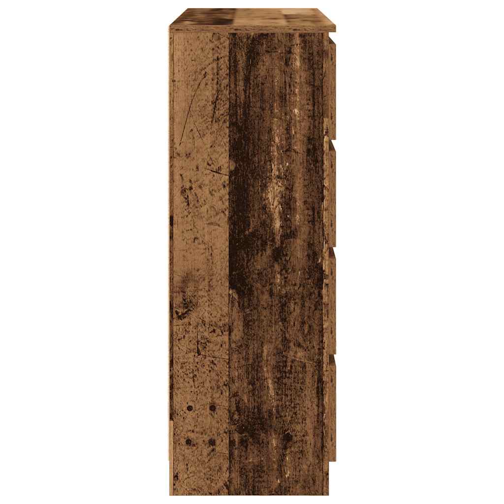 skænk 100x35x99 cm konstrueret træ antikt træ