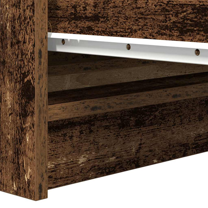 skænk 100x35x99 cm konstrueret træ antikt træ