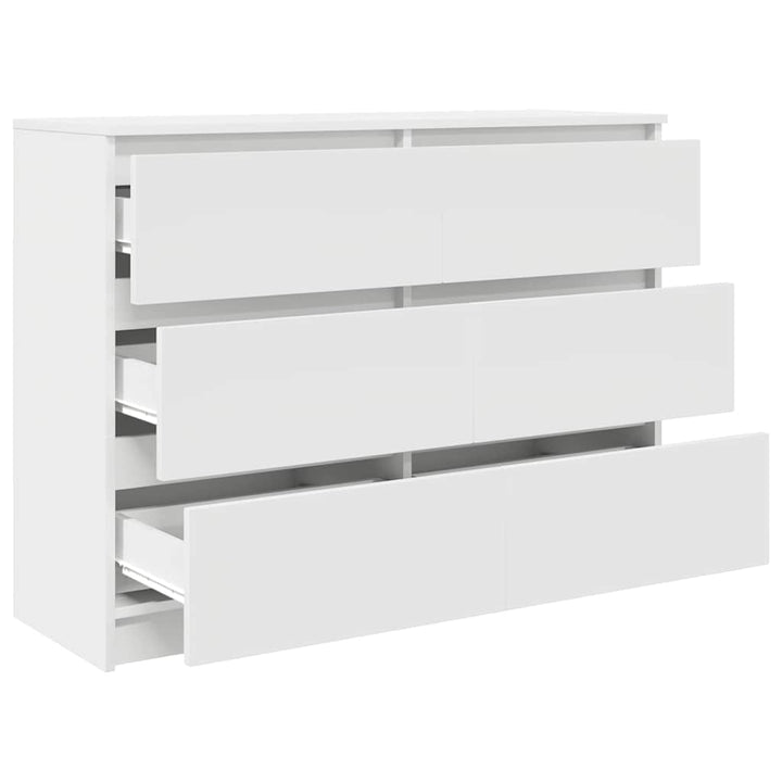 skænk 100x35x76 cm konstrueret træ hvid