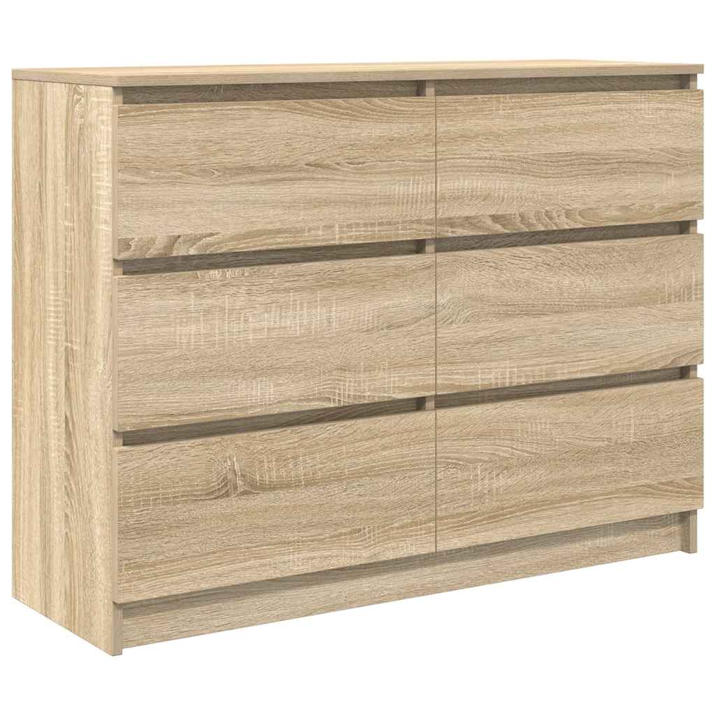 skænk 100x35x76 cm konstrueret træ sonoma-eg