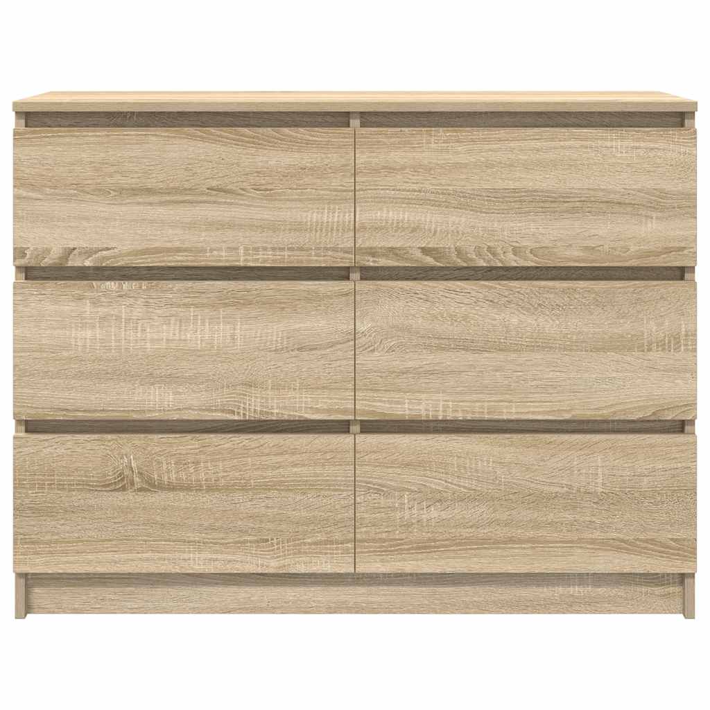 skænk 100x35x76 cm konstrueret træ sonoma-eg