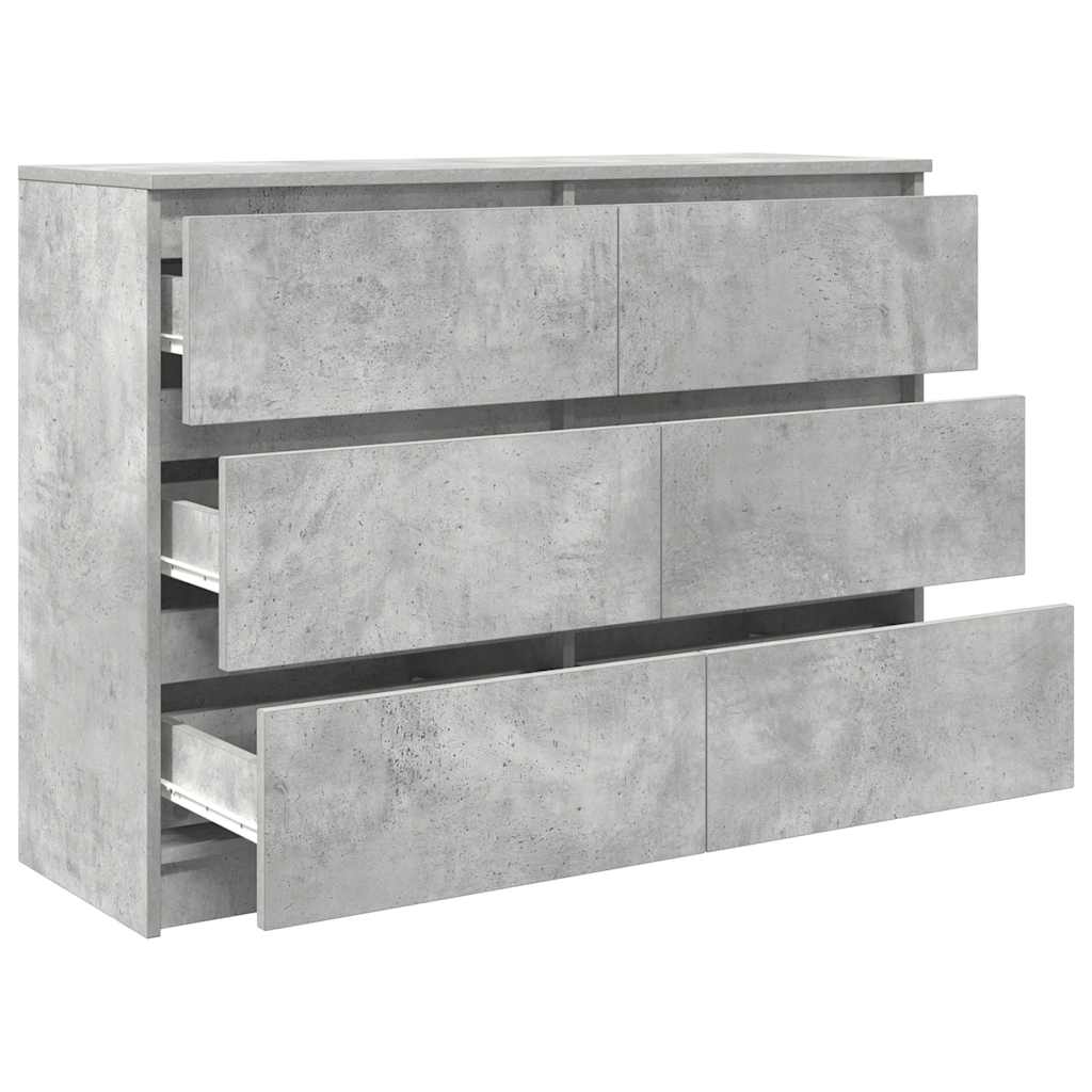 skænk 100x35x76 cm konstrueret træ betongrå