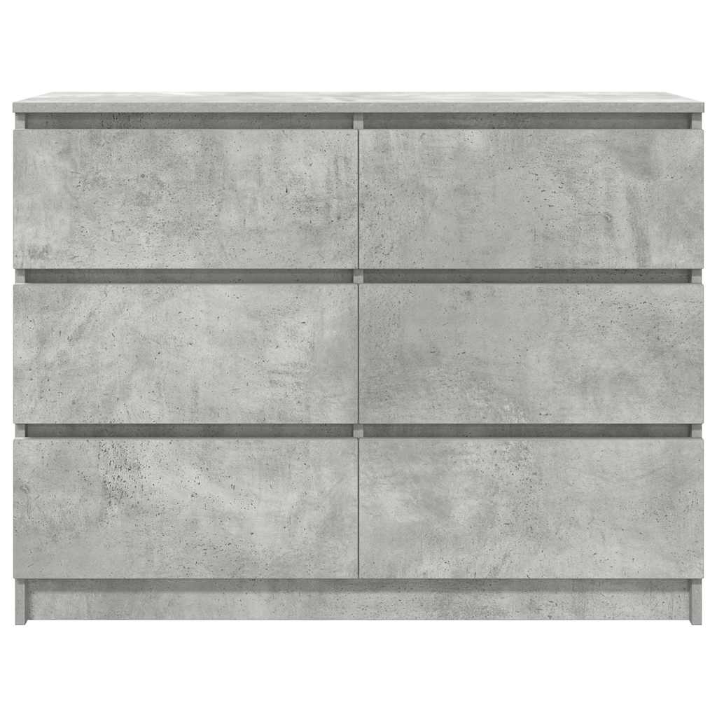 skænk 100x35x76 cm konstrueret træ betongrå