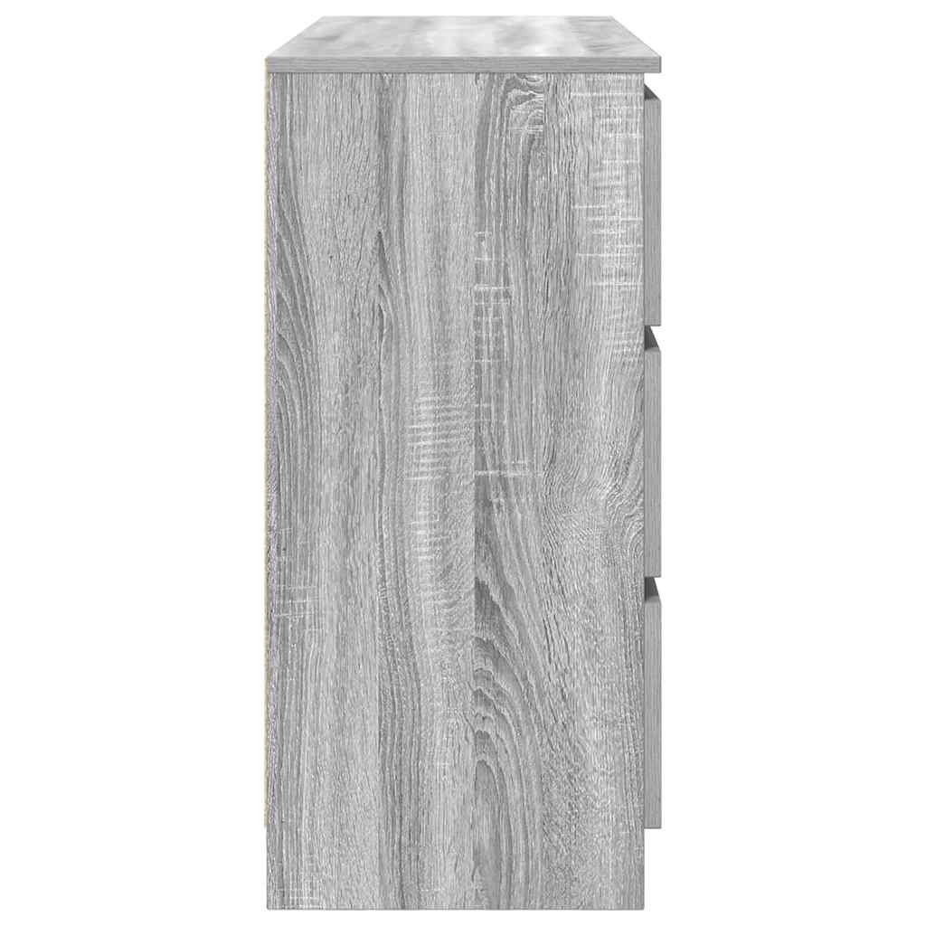 skænk 100x35x76 cm konstrueret træ grå sonoma-eg