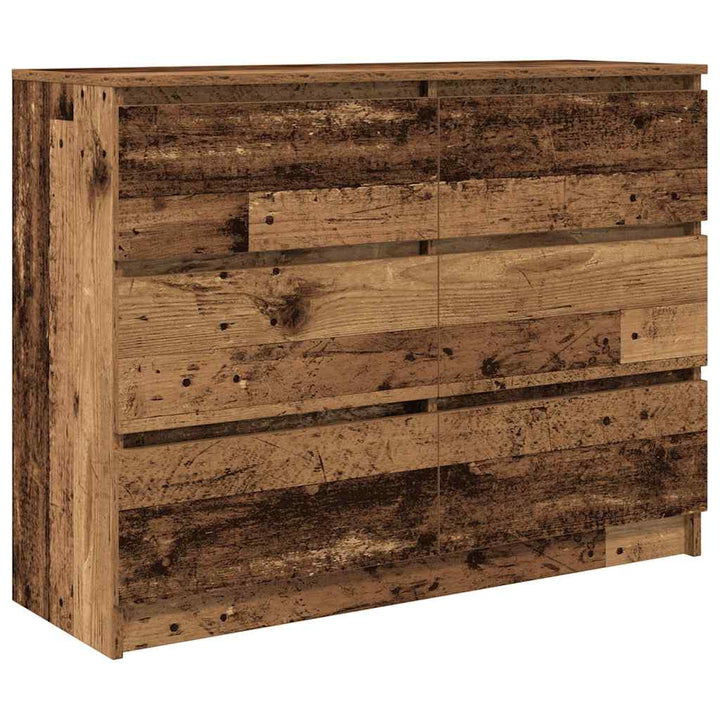 skænk 100x35x76 cm konstrueret træ antikt trælook