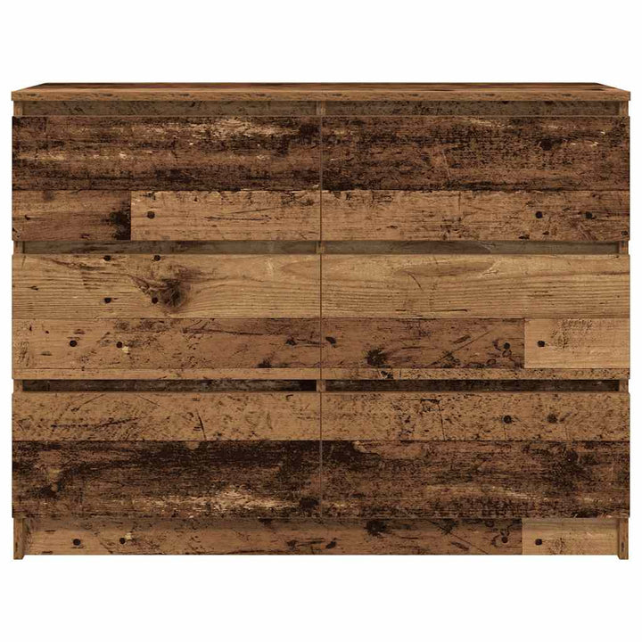 skænk 100x35x76 cm konstrueret træ antikt trælook