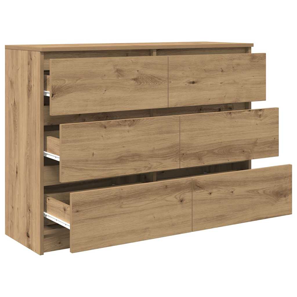 skænk 100x35x76 cm konstrueret træ kunsteg