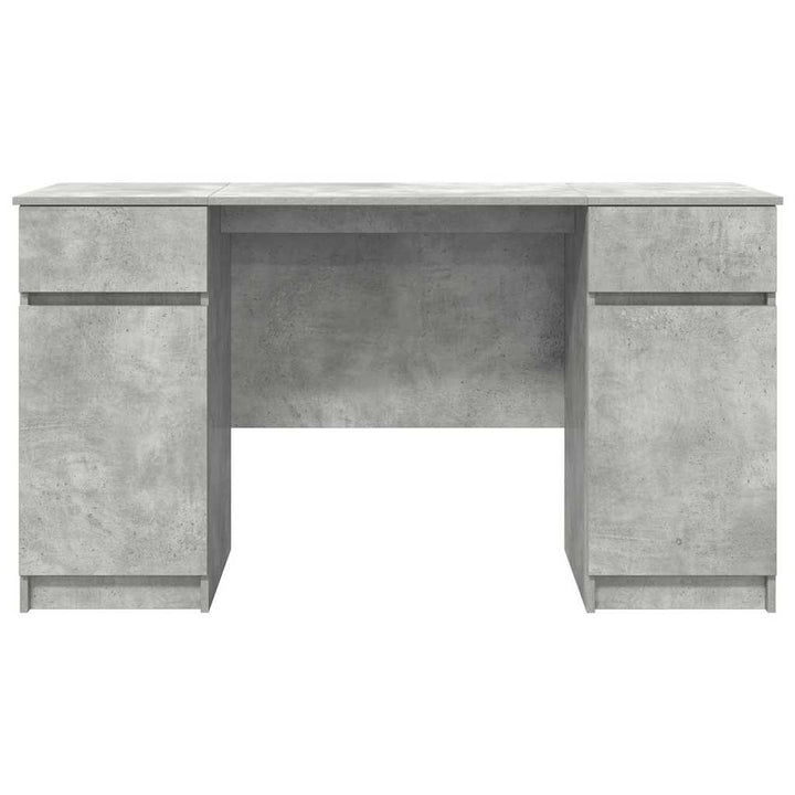 Bord med skuffe Betongrå 140 x 49 x 76 cm Konstrueret træ