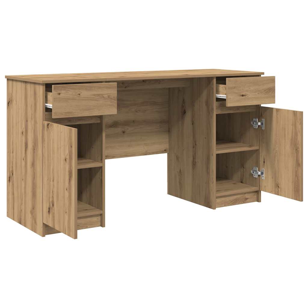 Bord med skuffe artisan eg 140 x 49 x 76 cm Konstrueret træ