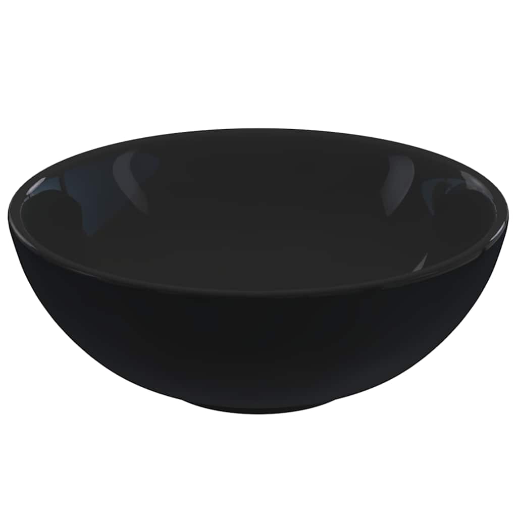 håndvask Ø28x10 cm keramik glans sort