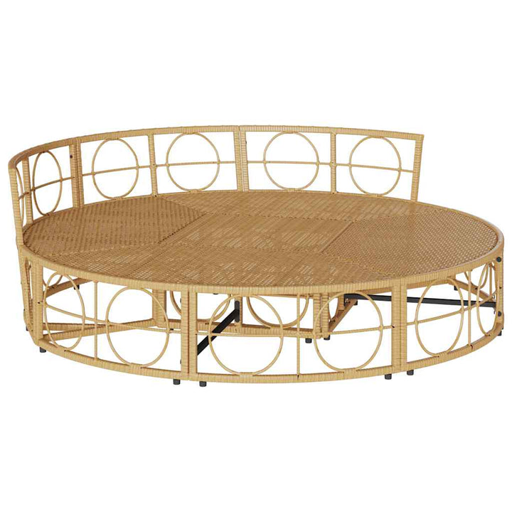 udendørs loungeseng uden tag polyrattan