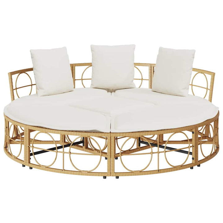 udendørs loungeseng uden tag polyrattan