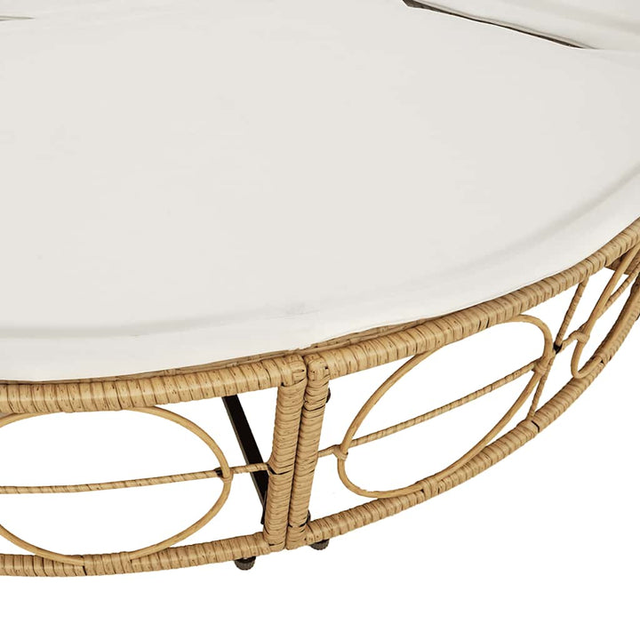 udendørs loungeseng uden tag polyrattan