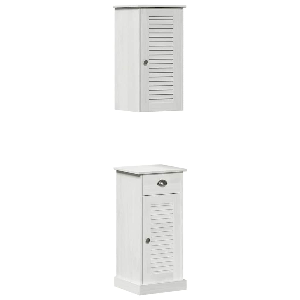 Badeværelsesskab VIGO 2 pcs Hvid og antik hvid 37 x 34 x 80 cm