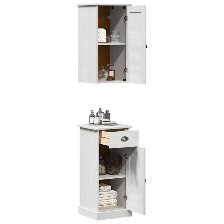 Badeværelsesskab VIGO 2 pcs Hvid og antik hvid 37 x 34 x 80 cm