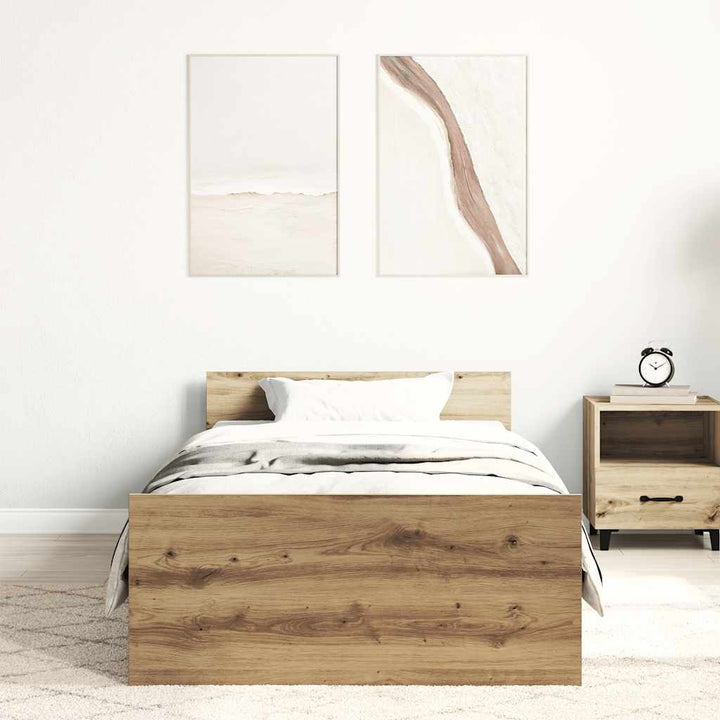 sengeramme 90x200cm uden madras konstrueret træ kunsteg