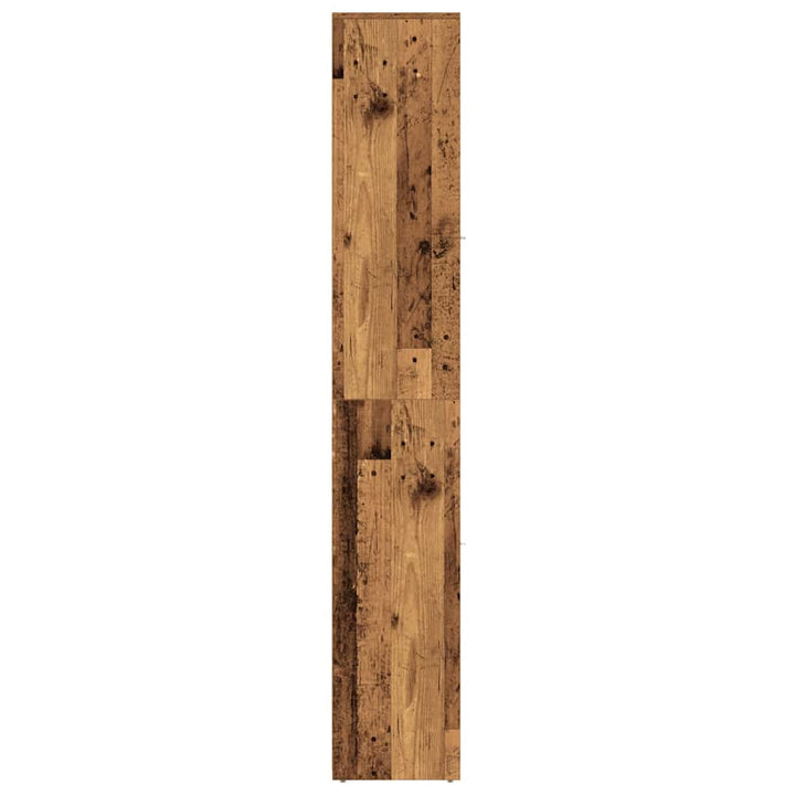 badeværelsesskab 30x30x183,5 cm konstrueret træ antikt træ