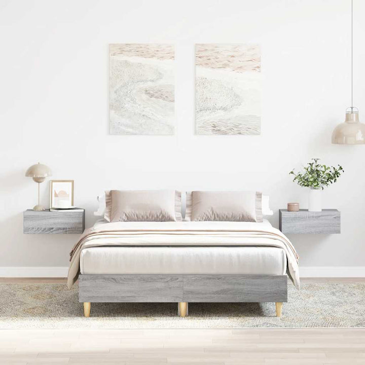 sengestel uden madras 120x200 cm konstrueret træ grå sonoma-eg