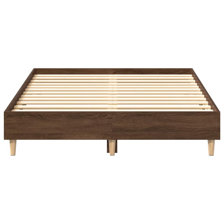 sengestel uden madras 120x200 cm konstrueret træ brunt eg