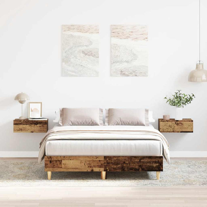 sengestel uden madras 120x200 cm konstrueret træ antikt træ