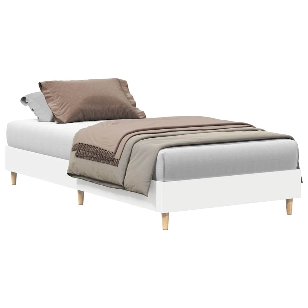 sengeramme uden madras 100x200 cm konstrueret træ hvid