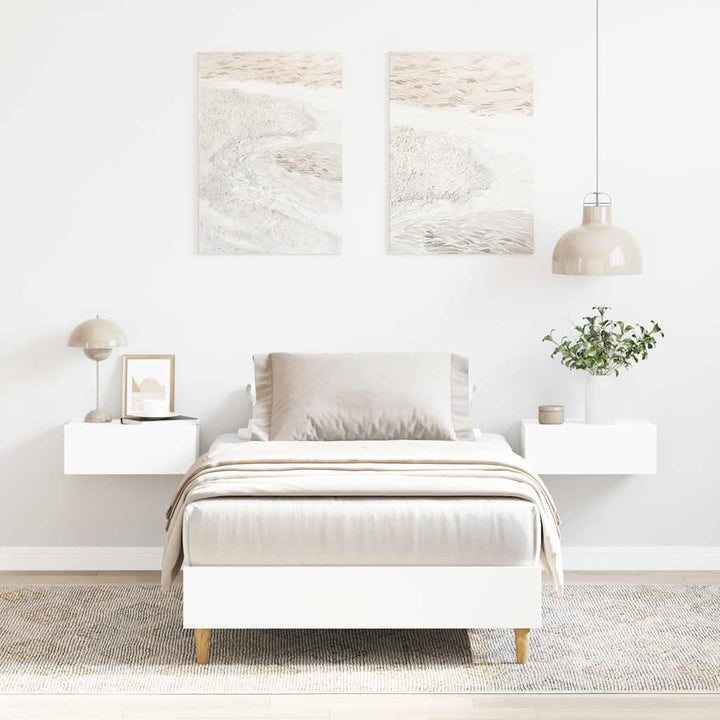 sengeramme uden madras 100x200 cm konstrueret træ hvid