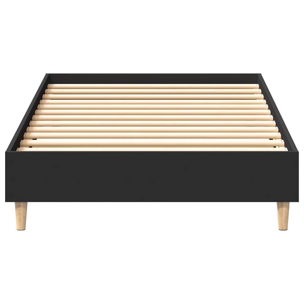 sengeramme uden madras 100x200 cm konstrueret træ sort